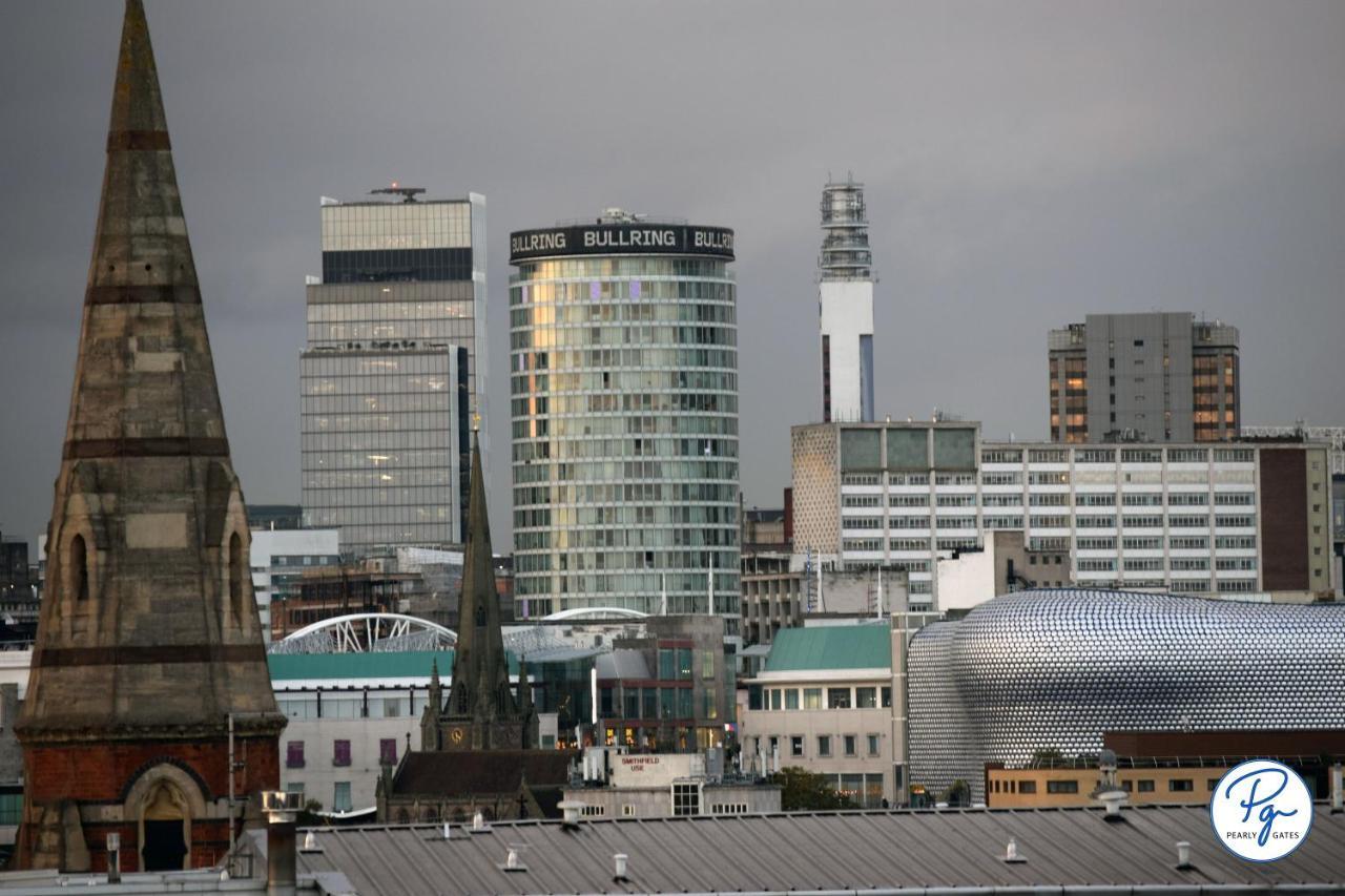 Penthouse - Amazing City Skyline Views - Balcony - Free Extra 2 Hours - Free Parking - Utilita Arena - Bullring Shopping - New St Station- Super King Size Bed Birmingham Exteriör bild